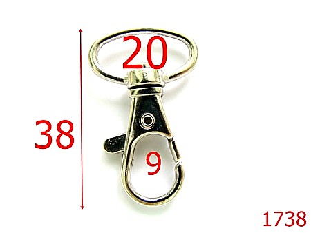 Carabine - 1738/CARABINA 20MM/NIKEL-20-mm---nichel-5D1-5E3----