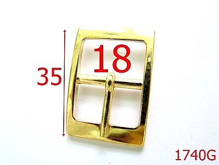 Catarame poseta - 1740G/CATARAMA 18MM/GOLD-18-mm---gold--7L4---Y12