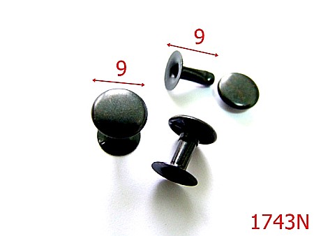 Capse rapide - 1743N/CAPSE RAPIDE SIMPLE 9*9MM/NEGRU-9-mm---negru-16B16----
