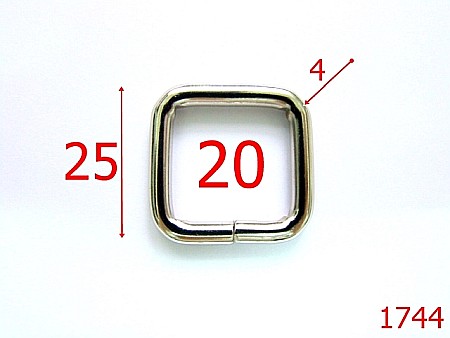 Inele dreptunghiulare - 1744/INEL DREPTUNGHIULAR 20MM/NIKEL-20-mm-4-nichel-3G6-3L3-3J7-5H1/3G4--AB21