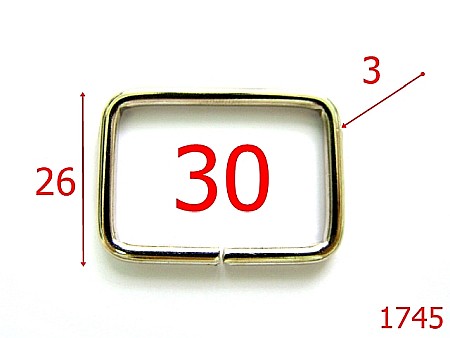 Inele dreptunghiulare - 1745/INEL DREPTUNGHIULAR 30MM/NIKEL-30-mm-3-nichel---3J5-3H4--AB22