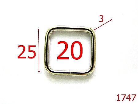 Inele dreptunghiulare - 1747/INEL DREPTUNGHIULAR 20MM/NIKEL-20-mm-3-nichel--3L5-3G7-3i6-1B7/AB19--AB19