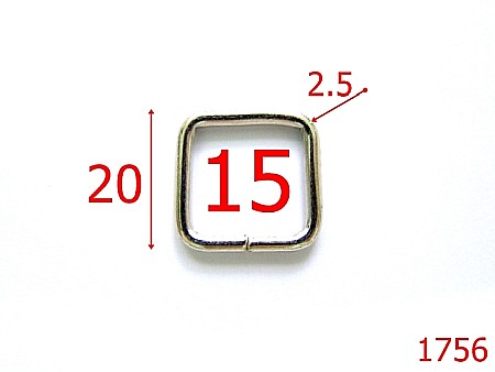 Inele dreptunghiulare - 1756/INEL DREPTUNGHIULAR 15MM/NIKEL-15-mm-2.5-nichel-3i6--3H8-2F2-4I4--Y30