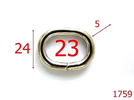 Inele ovale - 1759/INEL OVAL 23MM/NIKEL-23-mm-5-nichel-----X29