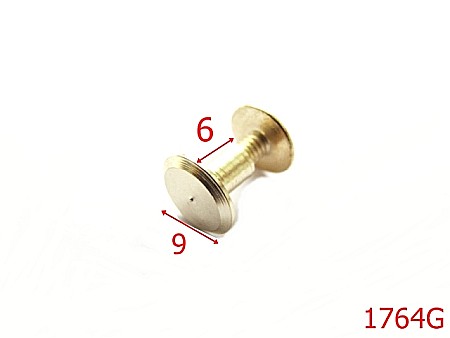 Suruburi fixare - 1764G/SURUB CUREA PICIOR 9MM/GOLD-9-mm---gold--AG26---AJ10