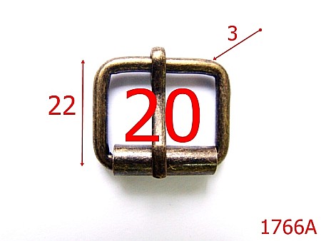 Catarame rola si 1 cui - 1766A/CATARAMA CU ROLA 20MM/ ANTIC-20-mm-3-antic-7C5-7C4-7C8-7D6--7B4-7A5-7A4-6J4--AJ31