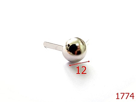 Picioruse fund - 1774/PICIORUS METALIC 12MM/NIKEL-12-mm---nichel---4G6--AJ1