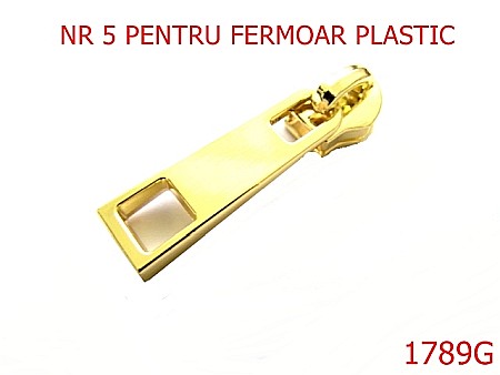 Cursori fermoar plastic - 1789G/CURSOR NR 5 FERMOAR PLASTIC/GOLD-nr 5-mm---gold---2D4--AJ24