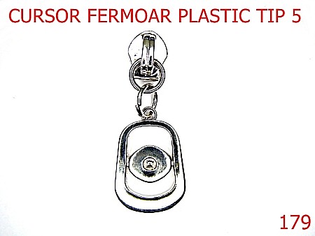 Cursori fermoar - 179/CURSOR FERMOAR PLASTIC NR 6-Nr 5-mm---nichel-----R11