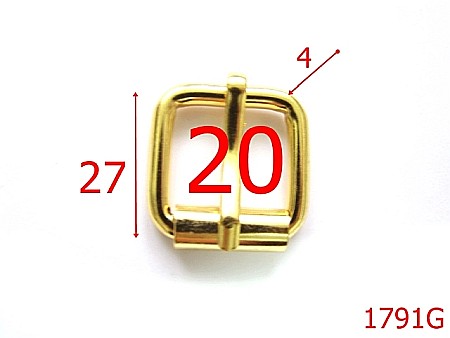 Catarame rola si 1 cui - 1791G/CATARAMA CU ROLA 20MM/GOLD-20-mm-4-gold-7L3-7L7---AJ3