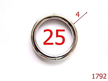 Inele - 1792/INEL ROTUND 25MM/NIKEL-25-mm-4-nichel--4G2---