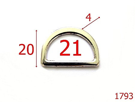 Accesorii metalice pentru marochinarie - 1793/INEL D ZAMAC 21MM/NIKEL-21-mm-4-nichel-----AJ29