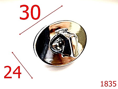 Inchizatori poseta - 1835/INCHIZATOARE OVALA 30X24/NIKEL-30x24-mm---nichel-----AL19