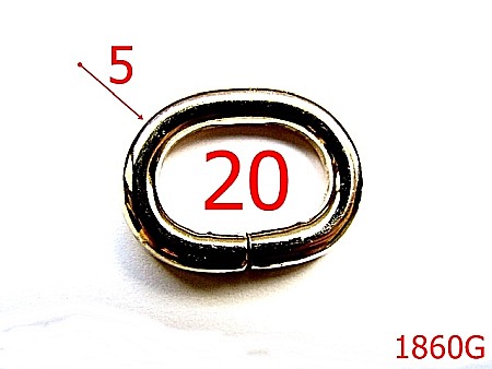 Inele ovale - 1860G/INEL OVAL 20MMX5MM/OTEL/GOLD-20-mm-5-gold---3H6/3C6--AL2