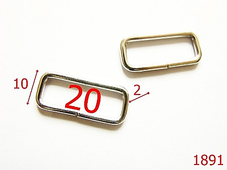 Inele - 1891/INEL DREPTUNGHIULAR 20 *2MM/OTEL/2MM/NIKEL-20-mm-2-nichel---3H3/3i4--AO15
