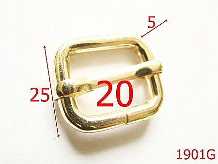 Catarame cu reglaj - 1901G/CATARAMA REGLAJ 20MM*5/OTEL/GOLD-20-mm-5-gold---6G2--AO16