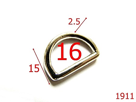 Inele D - 1911/INEL D  16 MM*2.5/ZAMAC/NIKEL-16-mm-2.5-nichel---3F2--