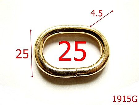 Inele ovale - 1915G/INEL OVAL 25MM4.5/OTEL/GOLD-25-mm-4.5-gold---3F6--AP36
