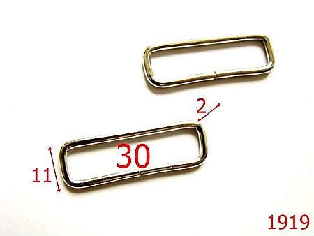 Inele - 1919/INEL DREPTUNGIULAR 30 MM*2/OTEL/NIKEL-30-mm-2-nichel-3i7--3i6-3J3-5H1-AP11