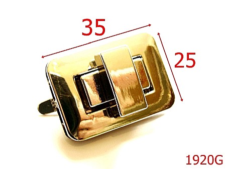 Inchizatori poseta - 1920G/INCHIZATOARE POSETA 35X25MM/ZAMAC/GOLD-35X25-mm---gold---12E1--AP20