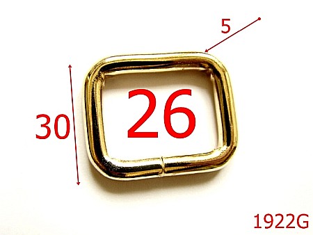 Inele - 1922G/INEL DREPTUNGHIULAR 26MM*5/OTEL/GOLD-26-mm-5-gold---3K2--AP26