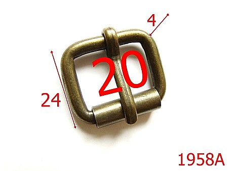 Catarame rola si 1 cui - 1958A/CATARAMA CU ROLA 20MM-4mm-OTEL-ANTIC-20-mm-4-antic-7D8--6J5--AM13
