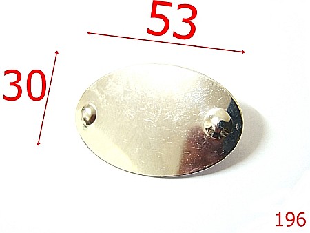 Placute ornamentale - 196/PLACUTA  53X30-53X30-mm---nichel---3C7--N22