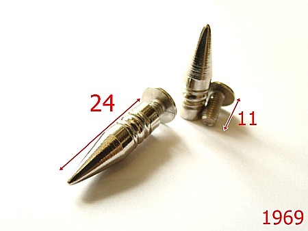 Accesorii metalice pentru marochinarie - 1969/CRAMPOANE  ZGARDA 24 MM /ALAMA /NIKEL-24-mm---nichel---3L7--AP31
