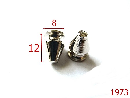 Accesorii metalice pentru marochinarie - 1973/CRAMPON  8 MM/ALAMA /NIKEL-12-mm---nichel-AB18-AB19-AM20----AA36