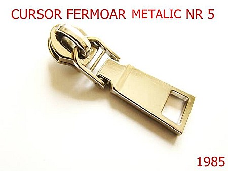 Cursori fermoar metalic - 1985/CURSOR FERMOAR METALIC NR 5 /ZAMAC/NIKEL-Nr 5-mm---nichel---2D4--AO17