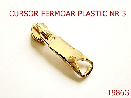 Cursori fermoar plastic - 1986G/CURSOR FERMOAR PLASTIC NR5/ZAMAC/GOLD-Nr 5-mm---gold---2G3--AN32