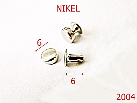 Riveti Capse rapide - 2004/BUMB CILINDRIC 6MM/OTEL/NIKEL-6-mm---nichel-----AM15