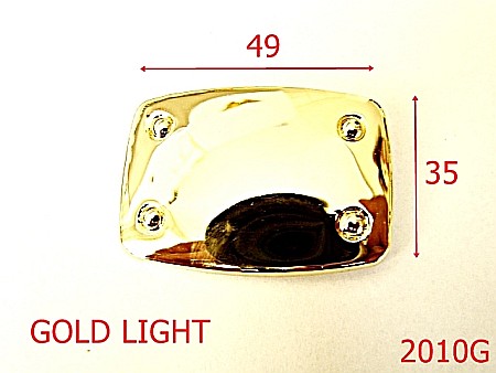 Accesorii metalice pentru marochinarie - 2010G/TABLITA 49X35/OTEL/GOLD LIGHT-49X35-mm---gold light---3C7--AM29