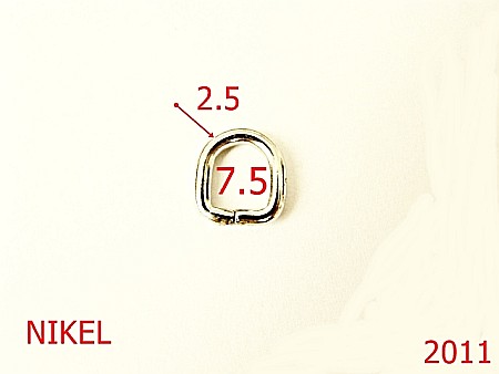 Inele D - 2011/INEL D 7.5MM*2.5/OTEL/NIKEL-7.5-mm-2.5-nichel---3F2--