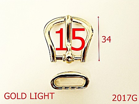 Catarame poseta - 2017G/CATARAMA 15MM/ZAMAC/GOLD LIGHT-15-mm---gold light--7L5---