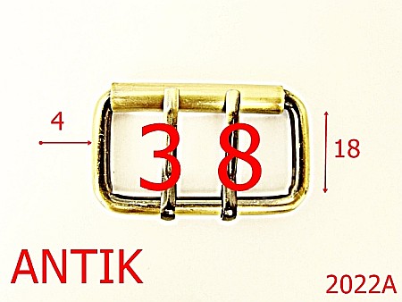 Catarame cu rola si 2 cuie - 2022A/CATARAMA CU ROLA 38MM/OTEL/ANTIC-38-mm-4-antic---6H5--AO27