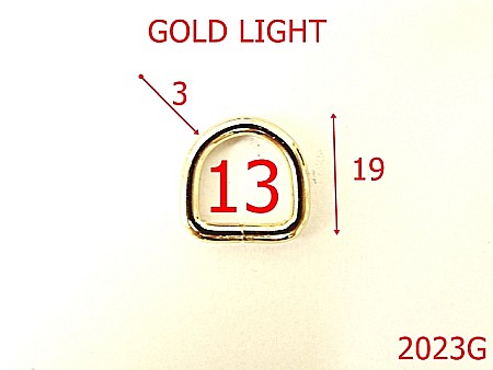 Inele D - 2023G/INEL D  13 MM*3MM/OTEL/GOLD LIGHT-13-mm-3-gold light--3D7-3D6---AF25