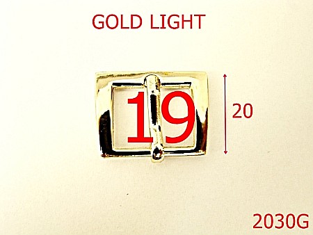 Catarame poseta - 2030G/CATARAMA 19MM/ZAMAC/GOLD LIGHT-19-mm---gold light--7J5---
