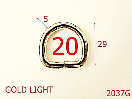 Inele D - 2037G/INEL D 20MM*5/OTEL /GOLD LIGHT-20-mm-5-gold light---3C5-3D1-