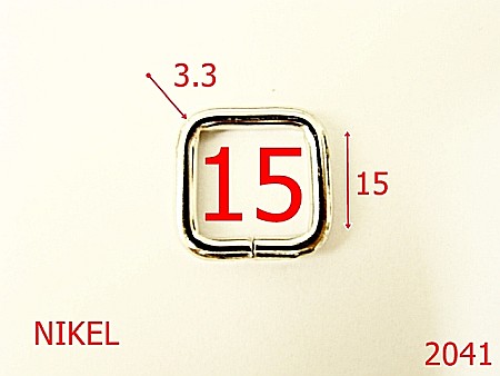 Inele dreptunghiulare - 2041/INEL DREPTUNGHIULAR 15MM*3.3/OTEL/NIKEL-15-mm-3.3-nichel--3G1-3I3--