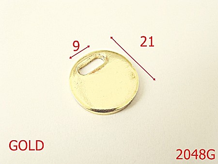 Accesorii metalice pentru marochinarie - 2048G/ORNAMENT  BANUT 21MM/ZAMAC/GOLD-21-mm---gold-15A7--15A7-3D7--