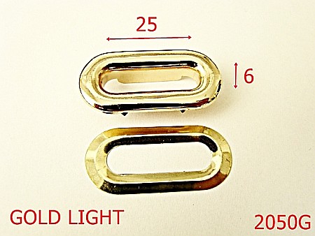 Ocheti - 2050G/OCHET OVAL 25MM/OTEL/GOLD LIGHT-25-mm---gold light---2B6--
