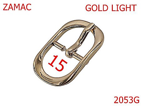 Catarame poseta - 2053G/CATARAMA OVALA  15MM/ZAMAC/GOLD LIGHT-15-mm---gold light--7L4-7J5-7K5---