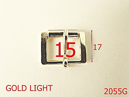 Catarame poseta - 2055G/CATARAMA 15MM/ZAMAC/GOLD LIGHT-15-mm---gold light--7K5---