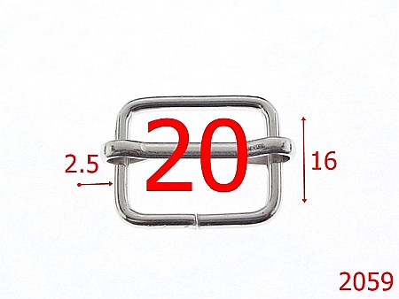 Catarame cu reglaj - 2059/CATARAMA REGLAJ 20MM*2.5/OTEL/NIKEL-20-mm-2.5-nichel--1A7-1B3-7D6/6F1--