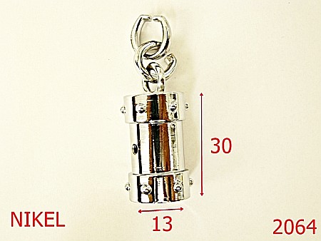 Clopotei poseta - 2064/CLOPOTEL 13MM/ZAMAC/NIKEL-13-mm---nichel-15A4--4H8--
