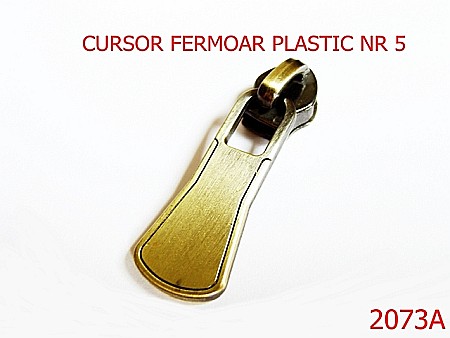 Cursori fermoar - 2073A/CURSOR FERMOAR PLASTIC NR5/ZAMAC/ANTIC-NR 5-mm---antic---2G5--U24