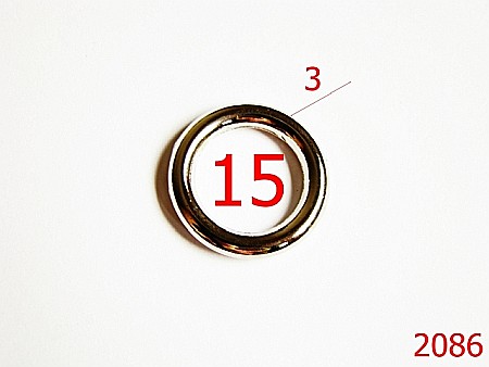 Inele rotunde - 2086/INEL ROTUND 15MM*3MM/ZAMAC/NIKEL-15-mm-3-nichel---AO13-4A4--