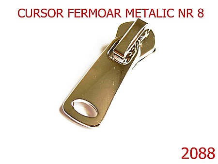 Cursori fermoar metalic - 2088/CURSOR FERMOAR METALIC NR8/ZAMAC/NIKEL-NR 8-mm---nichel---2G4--
