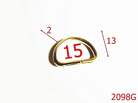 Inele D - 2098G/INEL  D 15MM*2MM/OTEL/GOLD-15-mm-2-gold---3B5--